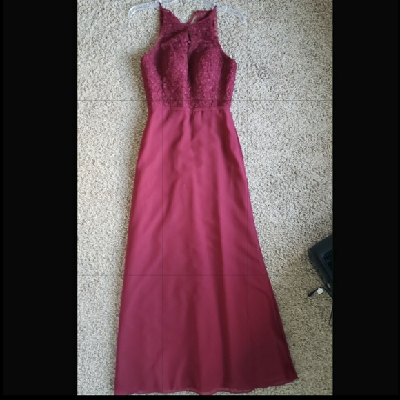 Burgandy Bridesmaids Dress - Picture 3 of 7